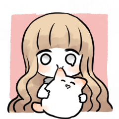 [LINEスタンプ] ゆるふわ少女とねこ