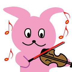 [LINEスタンプ] バニぴょん the violinist