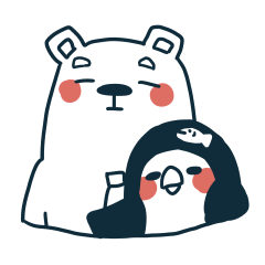 [LINEスタンプ] クマ助とペン子