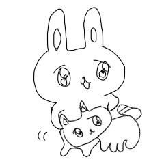 [LINEスタンプ] 心を失いかけてるうさぎ9(細い線)