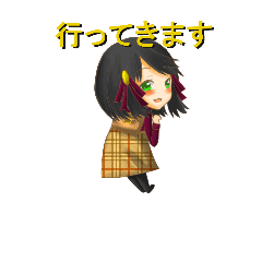 [LINEスタンプ] ［オリジナル］黒髪少女スタンプ2(*´∀`)