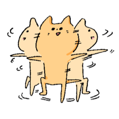 [LINEスタンプ] 風吹けば ねこ