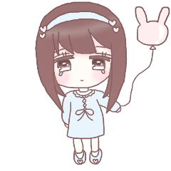 [LINEスタンプ] 女の子たちとうさぎ。2