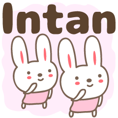 [LINEスタンプ] Cute rabbit stickers name, Intanの画像（メイン）