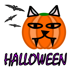 [LINEスタンプ] 灰色猫のハロウィンスタンプ