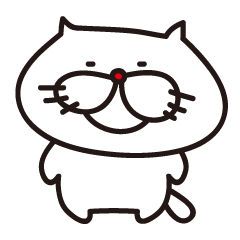 [LINEスタンプ] つぶら猫