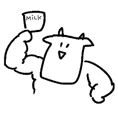 [LINEスタンプ] マッスルなウシっぽいやつ