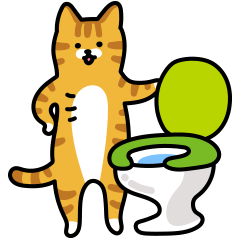 [LINEスタンプ] 猫とトイレ事情