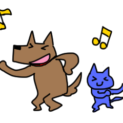 [LINEスタンプ] おばぁと犬と犬が好きすぎる猫