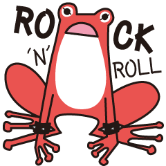 [LINEスタンプ] カエルのロックンロール