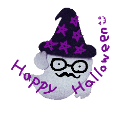 [LINEスタンプ] 元気なハロウィンおばけ