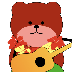 [LINEスタンプ] 誘うクマ