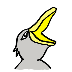 [LINEスタンプ] ハシビロコウは動きませんが
