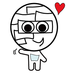 [LINEスタンプ] ミニサイズで可愛い♡湿布ミイラ
