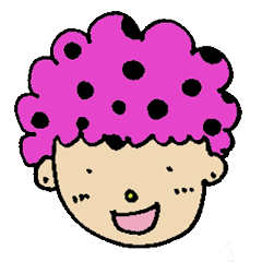 [LINEスタンプ] 水玉アフロちゃん