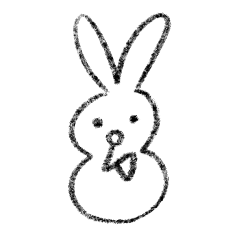[LINEスタンプ] にゃらうさぎくん