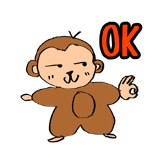 [LINEスタンプ] 子ザルの一言