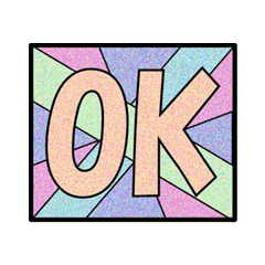 [LINEスタンプ] ステンドグラス風＠でか文字