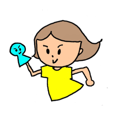 [LINEスタンプ] はっぴーな女の子のスタンプ