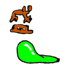 [LINEスタンプ] みどりの絵の具
