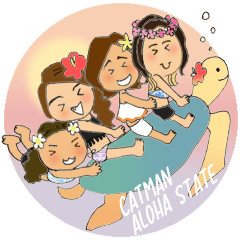 [LINEスタンプ] CATMAN ALOHA STATE