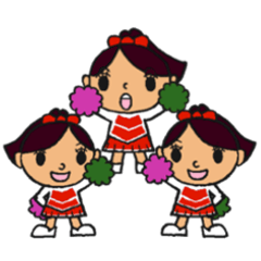 [LINEスタンプ] チアダンス部【セーラー服】