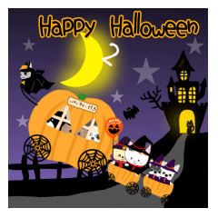 [LINEスタンプ] Kuro ＆ friends Happy Halloween sticker 2の画像（メイン）