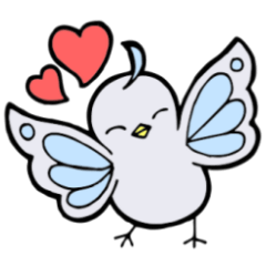 [LINEスタンプ] 蝶可愛い鳥