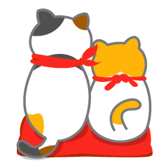 ふきだしネコが背中で語る