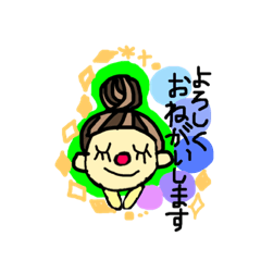 [LINEスタンプ] 毎日使える 日常会話 赤っ鼻の女の子