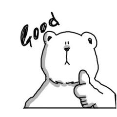 [LINEスタンプ] 真顔のシロクマ