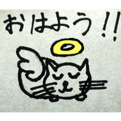 [LINEスタンプ] 天使猫しろちゃん