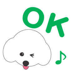 [LINEスタンプ] しろいわんこ