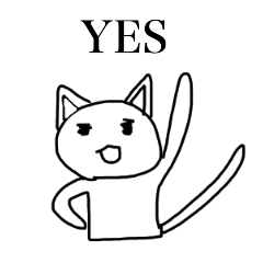 [LINEスタンプ] キモ気味の猫