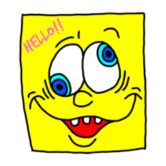 [LINEスタンプ] シカクイカオ