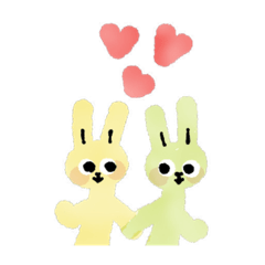 [LINEスタンプ] Kawaii bunny  : )