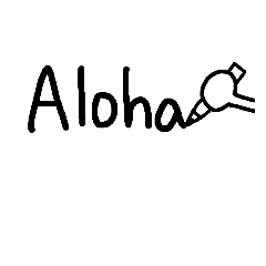 [LINEスタンプ] ハワイ語で挨拶 手書き文字スタンプの画像（メイン）