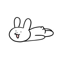 [LINEスタンプ] 単調なうさぎ