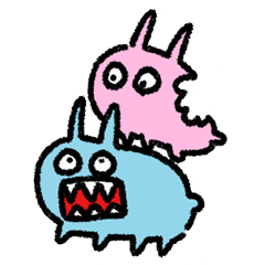[LINEスタンプ] うさぎのかじりとかじられ