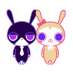[LINEスタンプ] くろみつときなこ