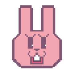 [LINEスタンプ] だんだん顔がウザくなっていくウサギ