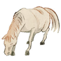[LINEスタンプ] 馬すたんぷ<和筆風>
