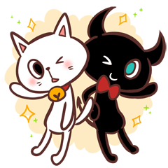 [LINEスタンプ] 猫のダニエルと悪魔のミカエル