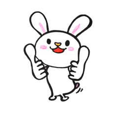 へたうさぎのあいさつスタンプ