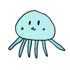 [LINEスタンプ] クラゲの顔の体操