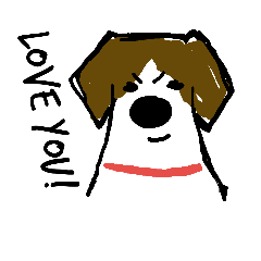 [LINEスタンプ] 彩さんの落書き「ビーグル犬」の画像（メイン）