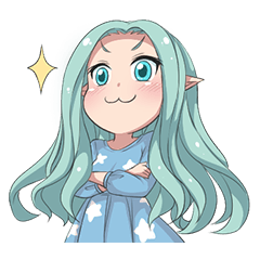 [LINEスタンプ] ハナ、エルフの女の子