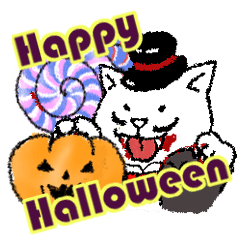 [LINEスタンプ] ハロウィンねこちゃん