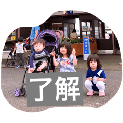 [LINEスタンプ] 橋本家の3kids
