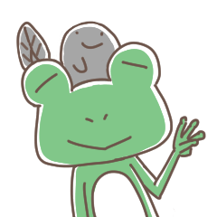 [LINEスタンプ] だらりんカエル